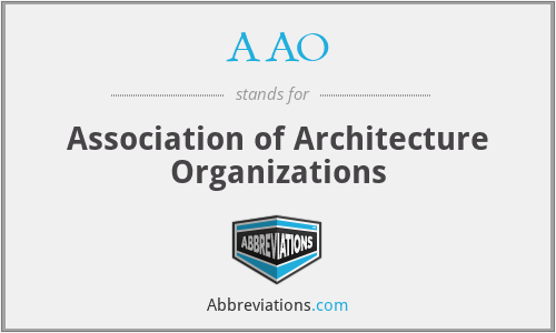 What is the abbreviation for association of architecture organizations?